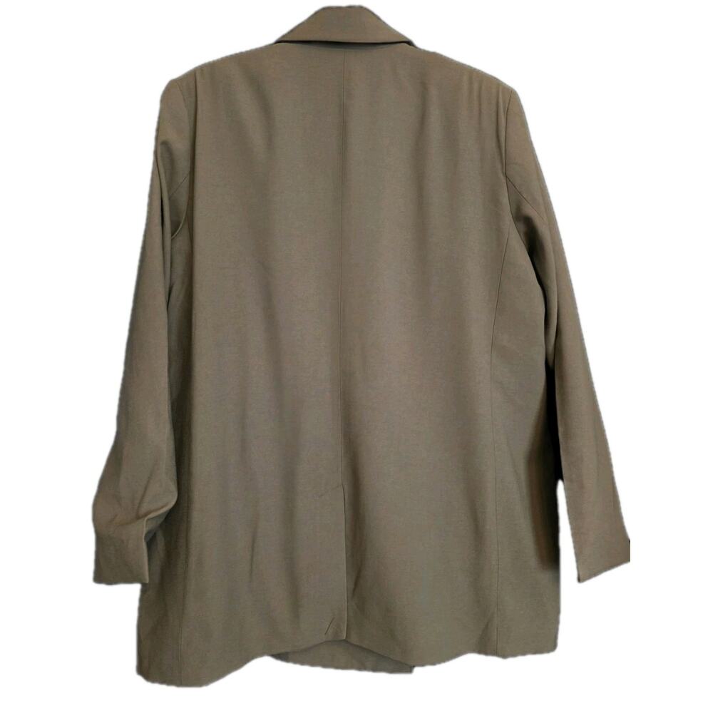 NWT L Women's Olive Green Lined Blazer with Front‎ Pockets and Button Detail - Picture 4 of 6